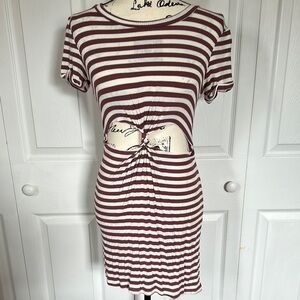 Striped Cut-Out Dress